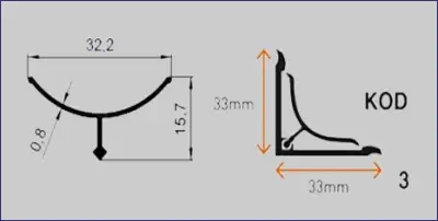LAJ SUDOP.PVC BELA 2,5m