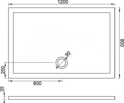 TUŠ KADA C-11-1280 120X80X35