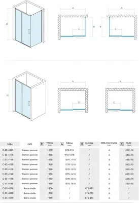 PARAVAN C-02-4110 110X195 6mm