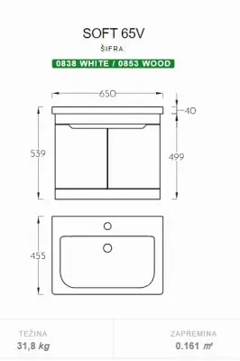 ORMARIĆ SOFT 65V DD 0853 DRVO