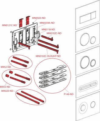TASTER ALCA PLAST M575 ZLAT.SJ