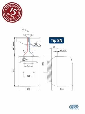 BOJLER ELIT TALAS 8L NM PROH.