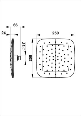 TUŠ RUŽA FRESH 25X25 12108