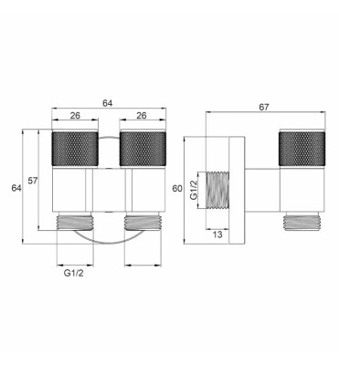VENTIL DUPL.1/2X1/2 C-01-803CR