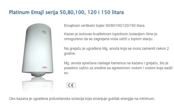 BOJLER PLATINUM 80L EMAJL