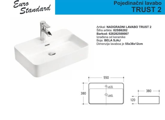 LAVABO TRUST 2 E-6282 BELI SJ.